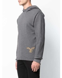 Мужской серый худи с вышивкой от Off-White