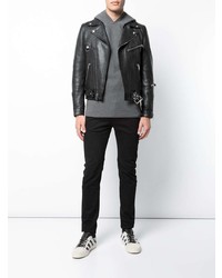 Мужской серый худи с вышивкой от Off-White