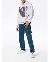 Мужской серый худи с вышивкой от Election Reform