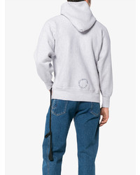 Мужской серый худи с вышивкой от Election Reform