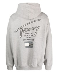 Мужской серый худи с вышивкой от Tommy Jeans