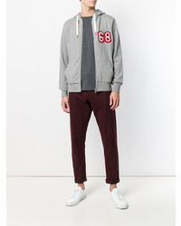 Мужской серый худи с принтом от Sun 68