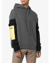 Мужской серый худи с принтом от Raf Simons