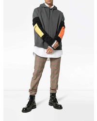 Мужской серый худи с принтом от Raf Simons