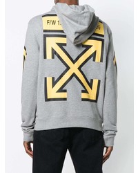 Мужской серый худи с принтом от Off-White