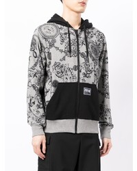 Мужской серый худи с принтом от VERSACE JEANS COUTURE