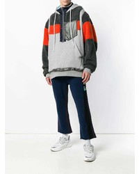 Мужской серый худи с принтом от Facetasm