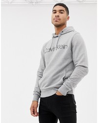Мужской серый худи с принтом от Calvin Klein