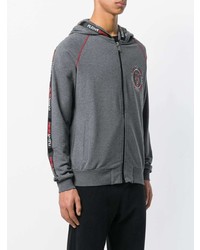 Мужской серый худи с принтом от Plein Sport
