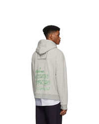 Мужской серый худи с принтом от Miharayasuhiro
