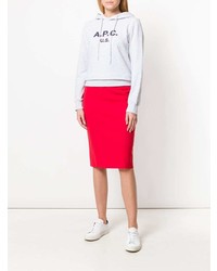 Женский серый худи с принтом от A.P.C.