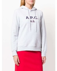 Женский серый худи с принтом от A.P.C.