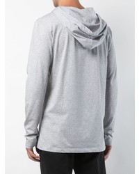 Мужской серый худи с принтом от Balmain