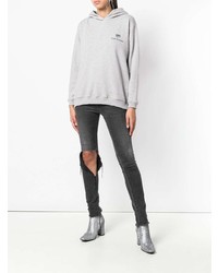 Женский серый худи с принтом от Chiara Ferragni