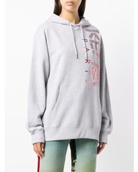 Женский серый худи с принтом от Kenzo
