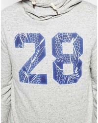 Мужской серый худи с принтом от Scotch & Soda