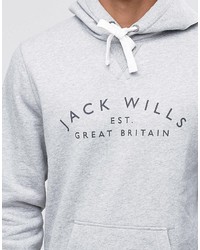 Мужской серый худи с принтом от Jack Wills