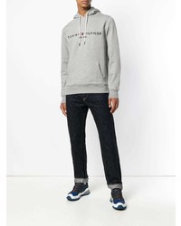 Мужской серый худи с принтом от Tommy Hilfiger