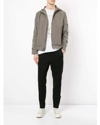 Мужской серый худи с принтом от Education From Youngmachines