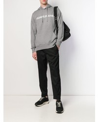 Мужской серый худи с принтом от Calvin Klein Jeans