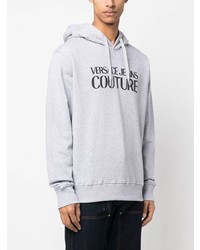 Мужской серый худи с принтом от VERSACE JEANS COUTURE