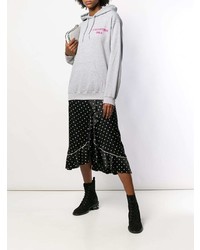 Женский серый худи с принтом от Semicouture