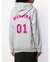 Женский серый худи с принтом от Semicouture