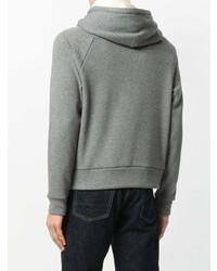 Мужской серый худи с принтом от MONCLER GRENOBLE