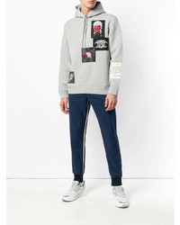 Мужской серый худи с принтом от John Richmond