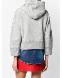 Женский серый худи с принтом от Dsquared2