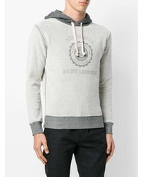 Мужской серый худи с принтом от Saint Laurent
