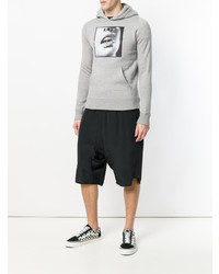 Мужской серый худи с принтом от Herman