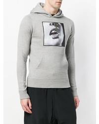 Мужской серый худи с принтом от Herman