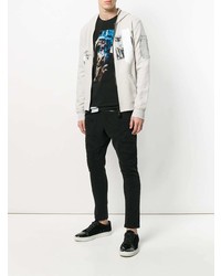 Мужской серый худи с принтом от RH45