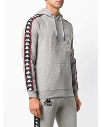 Мужской серый худи с принтом от Kappa