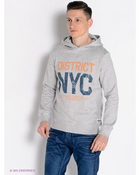 Мужской серый худи с принтом