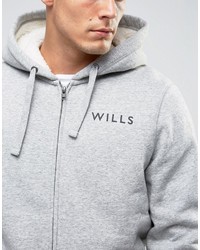 Мужской серый худи с принтом от Jack Wills