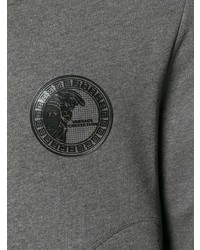 Мужской серый худи с принтом от Versace Collection