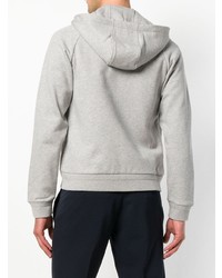 Мужской серый худи с принтом от Moncler