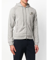 Мужской серый худи с принтом от Moncler