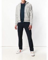 Мужской серый худи с принтом от Moncler