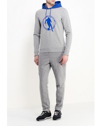 Мужской серый худи от Bikkembergs