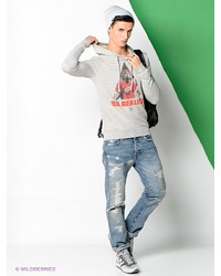 Мужской серый худи от Boom Bap Wear