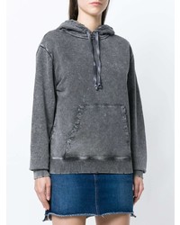 Женский серый худи от Saint Laurent