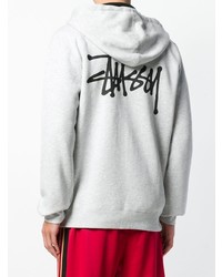Мужской серый худи от Stussy