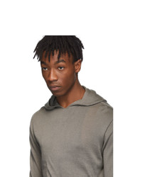 Мужской серый худи от Rick Owens
