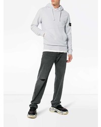Мужской серый худи от Stone Island