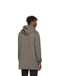Мужской серый худи от Rick Owens