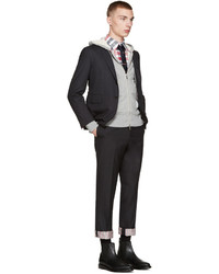 Мужской серый худи от Thom Browne