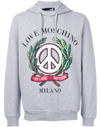 Мужской серый худи от Love Moschino